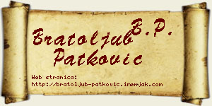 Bratoljub Patković vizit kartica